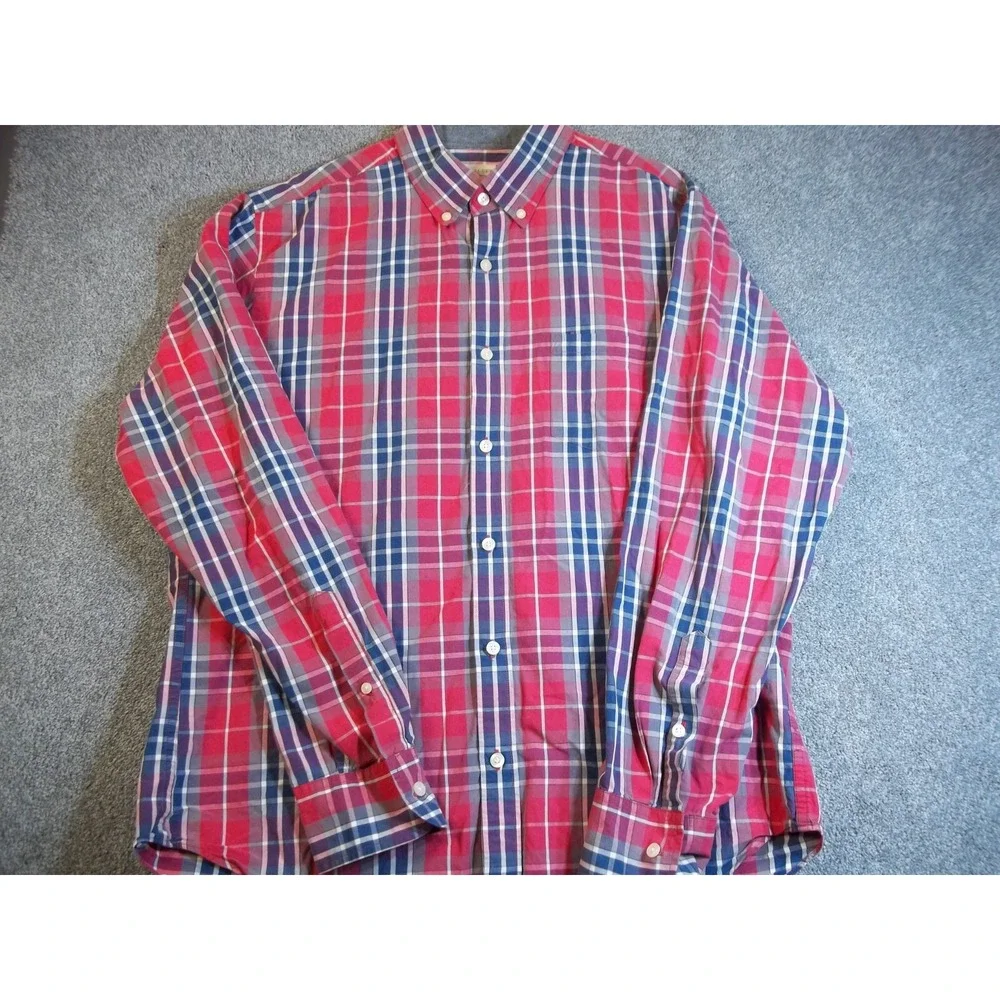 J Crew Mens Shirt Multicolor L Plaid Button Up Long Sleeve Collared